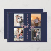 ゴールド まだ誓いを更新する フォト コラージュ ポストカード (正面/裏面)