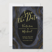 ゴールド アゲート Save the date 招待状 (正面)