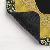 ゴールド アブストラクト ウェーブ モダン ゴールド グラム トレンディ マウスパッド (コーナー)