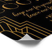 ゴールド アートデコ ウェディング サイン 編集可能なフォトブース (角)