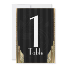 ゴールド アートデコ ストライプ テーブル ナンバー