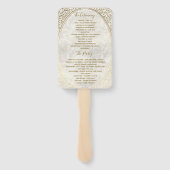 ゴールド アールデコ ウェディングプログラム ハンドファン (裏面)