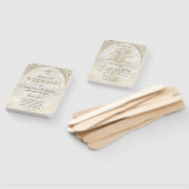 ゴールド アールデコ ウェディングプログラム ハンドファン (組立なし)