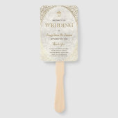 ゴールド アールデコ ウェディングプログラム ハンドファン (正面)