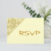 ゴールド インド風ダマスク RSVP (スタンド正面)