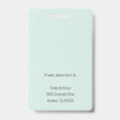 ゴールド ウィスク ベーカリー / ケータリング従業員写真ID バッジ (裏面)