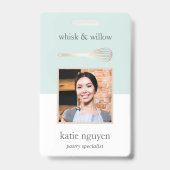 ゴールド ウィスク ベーカリー / ケータリング従業員写真ID バッジ (正面)