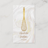 ゴールド ウィスク ベーカリー パティスリー マーブル スワール 名刺 (正面)