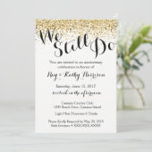 ゴールド ウィ スティル ドゥ 結婚記念日 招待状 (スタンド正面)