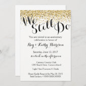 ゴールド ウィ スティル ド ウェディング アニバーサリー インビテーション (正面/裏面)