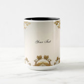 ゴールド ウェーブリーフ フラワーマグ マグカップ (中央)