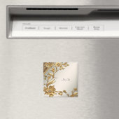 ゴールド ウェーブリーフ フローラル マグネット (インサイチュ (食洗機))