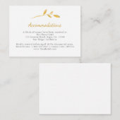 ゴールド エアリー ブランチ。エレガントでスタイリッシュな宿泊施設 エンクロージャーカード (正面/裏面)