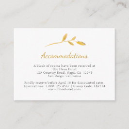 ゴールド エアリー ブランチ。エレガントでスタイリッシュな宿泊施設 エンクロージャーカード