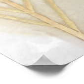 ゴールド エキゾチック ペコック フェザー グラム パーティ バナー ポスター (角)