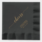 ゴールド |エレガントスタイリッシュレタリング応援イベント 箔ナプキン (正面)