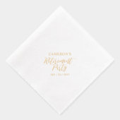 ゴールド | エレガントスタイリッシュレタリング退職パーティー 箔ナプキン (右)