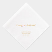 ゴールド | エレガントスタイリッシュレタリング 箔ナプキン (右)