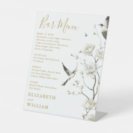 ゴールド エレガント シノワズリー フラワーバー メニュー ウェディング 台座サイン