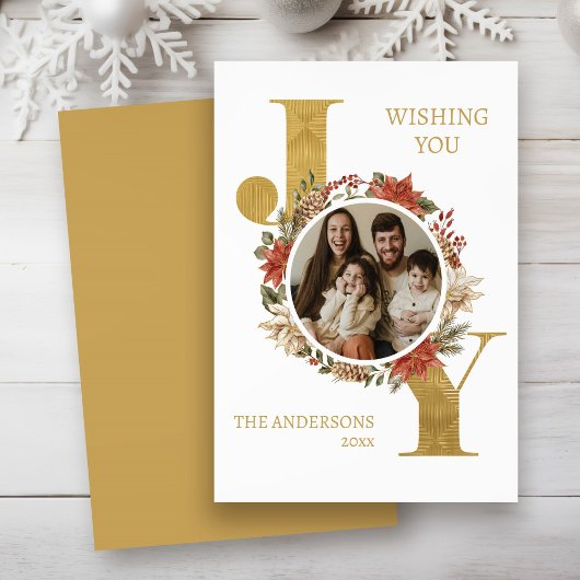 ゴールド エレガント ジョイ フォト クリスマス