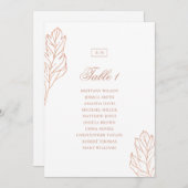 ゴールド エレガント ボタニカル ウェディング 席次表 招待状 (正面/裏面)