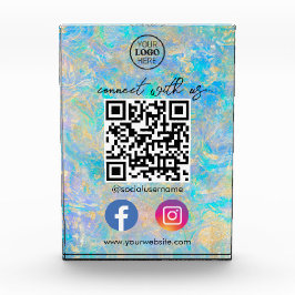ゴールド オパール つながる ソーシャルメディア QRコード フォトブロック