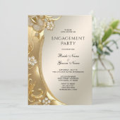 ゴールド オルネイト フローラルエンゲージメント インビテーション (スタンド正面)