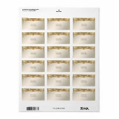 ゴールド オルネイト フローラル アドレス ラベル (フルシート)