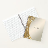 ゴールド オルネイト フローラル ノートブック (内部)
