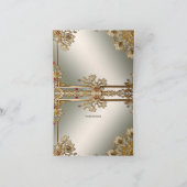 ゴールド オルネイト フローラル フレーム サンクス カード (内部)