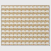 ゴールド オルネート ホワイトパール ラッピングペーパー (フラット)