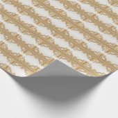 ゴールド オルネート ホワイトパール ラッピングペーパー (角)