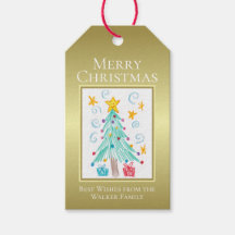 ゴールド オーダーメイド 子供の絵 メリークリスマス