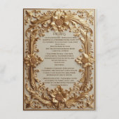 ゴールド オーナメント バロック グランデュール チューリップ フラワーモチーフ エンクロージャーカード (正面)