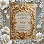 ゴールド オーナメント バロック グランデュール チューリップ フラワーモチーフ エンクロージャーカード