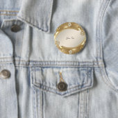 ゴールド オーナメント フラワーボタン 缶バッジ (インサイチュ)