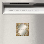 ゴールド オーナメント フラワーマグネット マグネット (インサイチュ (食洗機))