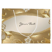 ゴールド オーナメント フラワー ギフトバッグ (裏面)