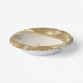 ゴールド オーナメント フラワー ペーパーボウル (傾斜あり)