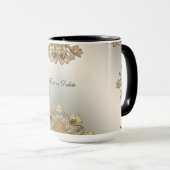 ゴールド オーナメント フラワー マグ (正面右)