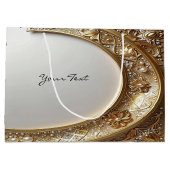 ゴールド オーナメント フレーム ギフト バッグ ラージペーパーバッグ (裏面)