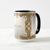 ゴールド オーナメント フレーム マグカップ (正面右)