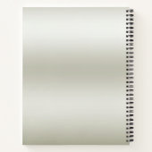 ゴールド オーナメント ホワイト フラワーズ ノートブック (裏面)