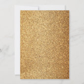 ゴールド オーナメント メタリック フラワー ウェディング 招待状 (裏面)