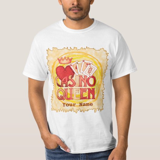 ゴールド カジノ クイーン Tシャツ (正面)