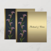 ゴールド カラー リリー 50周年 ゴールデンアニバーサリー 招待状 (正面/裏面)