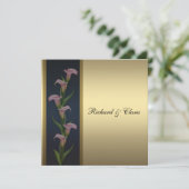 ゴールド カラー リリー 50周年 ゴールデン アニバーサリー 招待状 (スタンド正面)