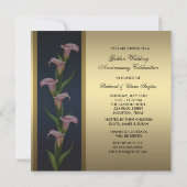 ゴールド カラー リリー 50周年 ゴールデン アニバーサリー 招待状 (裏面)