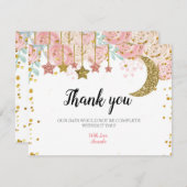 ゴールド キラキラ サンクスカード サンキューカード (正面/裏面)