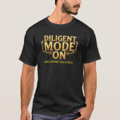 ゴールド キリスト教の「勤勉モード オン」Tシャツ Tシャツ (正面)